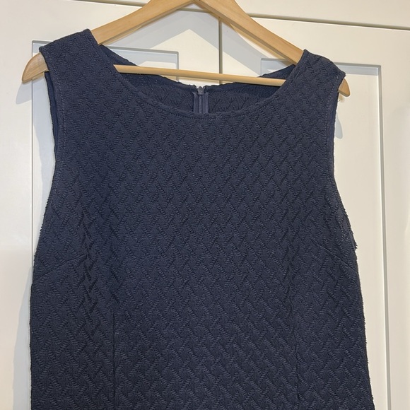 St. John 2 Pc Blue Knitted Wool Blend Dress w/Matching Long Jacket Sz 16 - Picture 12 of 17